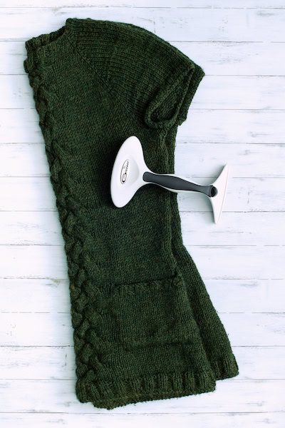 My gleener removes pills from any sweater.