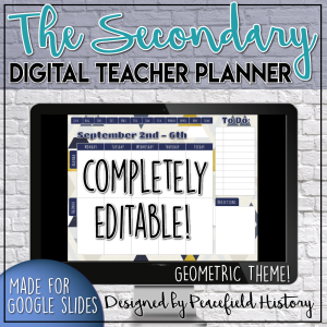 Digital Teacher Agenda Cover Geometric