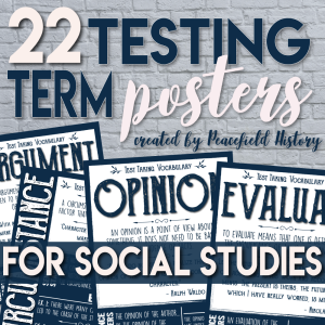 Test Taking Terms Social Studies