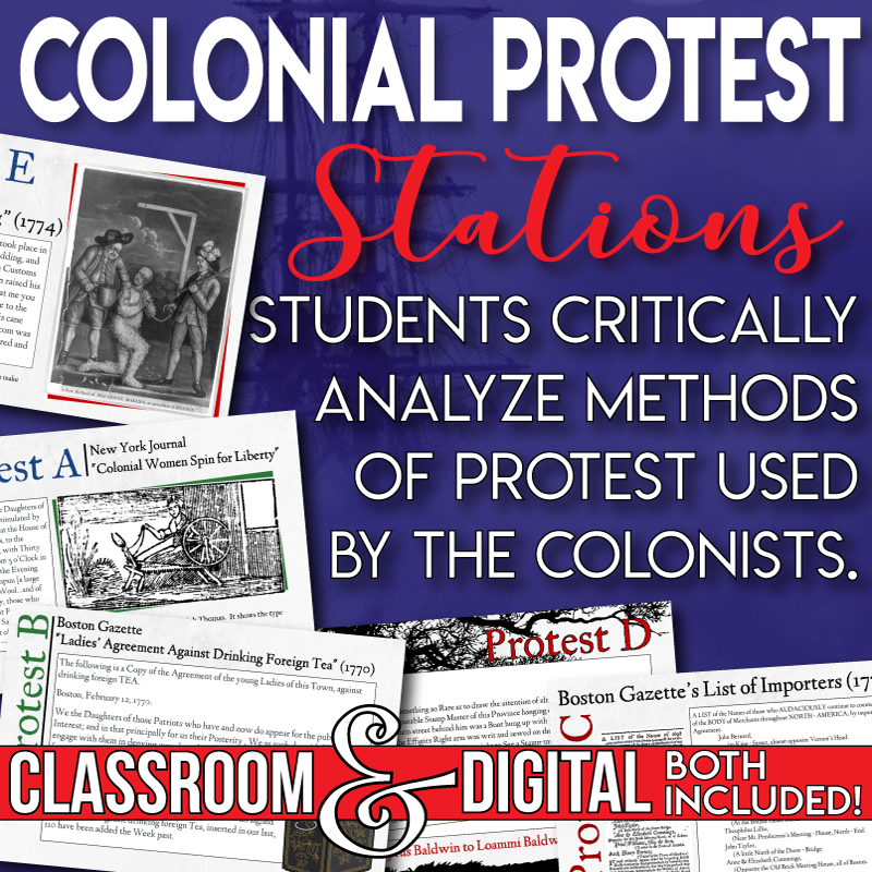 Colonial Protests Stations 13 Colonies