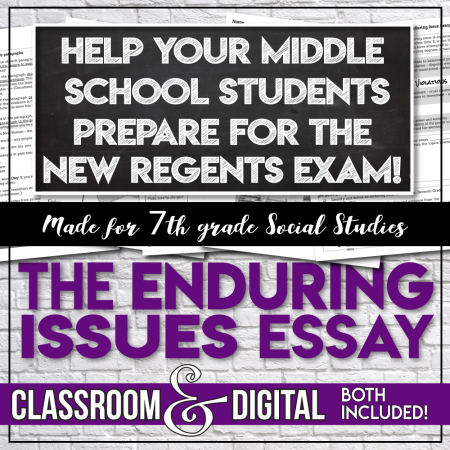 Enduring Issues Essay for middle school Social Studies