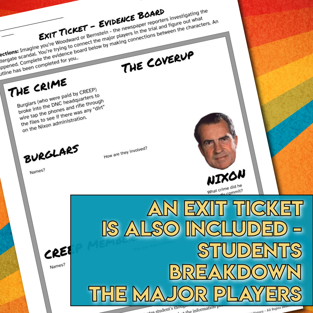 The Watergate Scandal and Richard Nixon a Mini-Play or Classroom Skit - Image 3